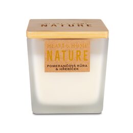 Svíčka 210g NATURE Pomerančová kůra & hřebíček_x23