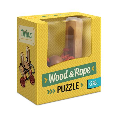 Wood & Rope puzzle - Twins