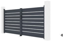 Brána G21 Reno 350x158 cm dvoukřídlá, antracitová