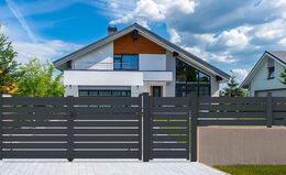 Brána G21 Reno 350x158 cm dvoukřídlá, antracitová