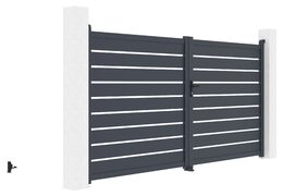 Brána G21 Reno 350x176 cm dvoukřídlá, antracitová