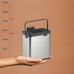 KELA Odpadkový koš na bio odpad Plata nerez matná stříbrná 20,5x13,0x21,0cm 2,1l KL-12129