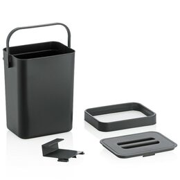 KELA Odpadkový koš na bio odpad Paulo plastový tmavě šedý 15,5x12,0x20,5cm 2,3l KL-12138