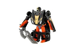 Transformer auto/robot plast 14cm černý na kartě 17x26x6cm
