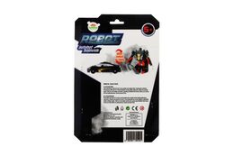 Transformer auto/robot plast 14cm černý na kartě 17x26x6cm