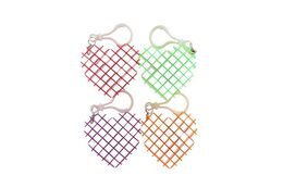 Přívěsek fidget srdce měnící tvar antistresový plast 6cm 4 barvy v krabičce 6x6,5cm 24ks v boxu