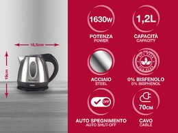 Beper P101BOL001 rychlovarná konvice 1,2l, 1630W