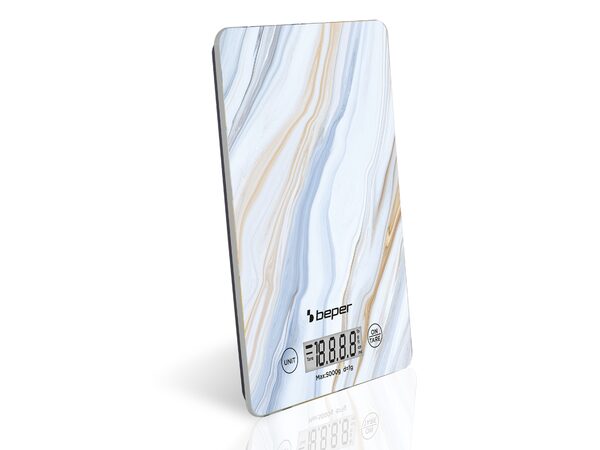Beper P102BIL001 digitální kuchyňská váha Marble