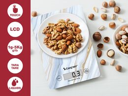 Beper P102BIL001 digitální kuchyňská váha Marble