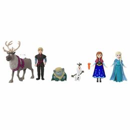 Hračka Mattel Frozen Pohádkový příběh malé panenky Anna a Elsa s kamarády
