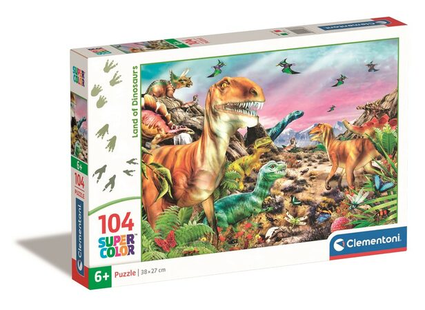 Clementoni - Puzzle 104 země dinosaurů