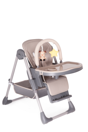 Jídelní židlička Kidnort Jordgubbe hnědá
