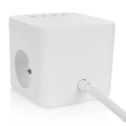 Prodlužovací kabel Huslog bílý 3x zásuvka + 4x USB