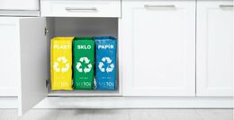 Sada Sixtol tašky na tříděný odpad Sort Easy 3 Slim, 18 x 30 x 40 cm, 3 x 22 l, 3 ks