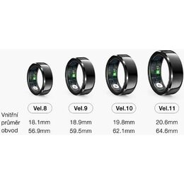 Smart Ring vel 10 black ALIGATOR