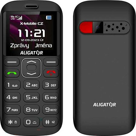 A720 4G Senior černý+stol.nab. ALIGATOR