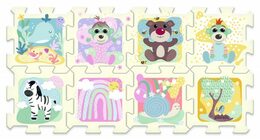 Pěnové puzzle Babies and the Bear 32x32x1cm 8ks ve fólii 0m+