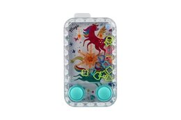 Vodní hra hlavolam 7x12,5cm plast jednorožec 3 druhy 24ks v boxu