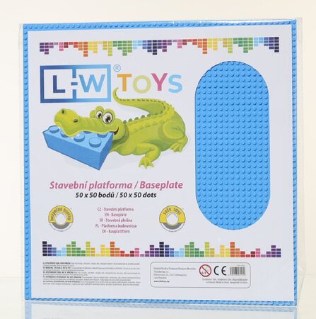 L-W Toys Velká podložka na stavění 50x50 bodů modrá