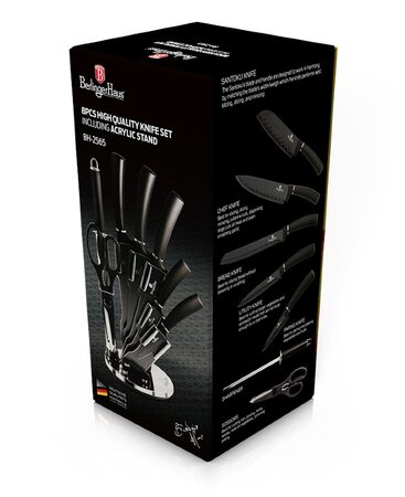 BERLINGERHAUS Sada nožů ve stojanu 8 ks Matte Black Collection BH-2565