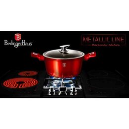 BERLINGERHAUS Sada nádobí s mramorovým povrchem 5 ks Burgundy Metallic Line BH-6780