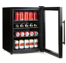 Barová lednice s skleněnými dveřimi - 60 l - DOMO DO91609BK, Objem: 60 l, Třída:
