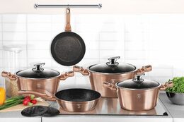 BERLINGERHAUS Pánev s mramorovým povrchem 20 cm Rosegold Metallic Line BH-1508