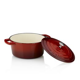 KELA Pekáč litinový s poklicí CALIDO 24 cm červená KL-11941