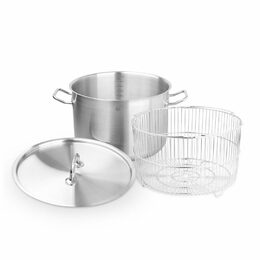 CS SOLINGEN Hrnec s poklicí a fritovacím košem nerez 10 l / 28 x 18 cm PRO-X CS-044022