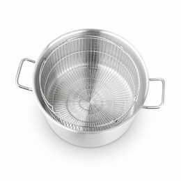 CS SOLINGEN Hrnec s poklicí a fritovacím košem nerez 10 l / 28 x 18 cm PRO-X CS-044022