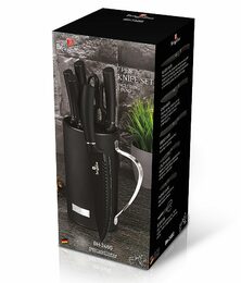 BERLINGERHAUS Sada nožů ve stojanu 7 ks Matte Black Collection BH-2480