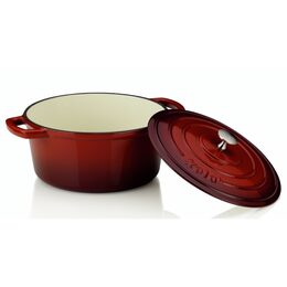 KELA Pekáč litinový s poklicí CALIDO 26 cm červená KL-11948