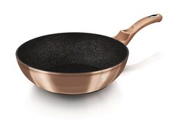 BERLINGERHAUS Wok s mramorovým povrchem 30 cm Rosegold Metallic Line BH-6171