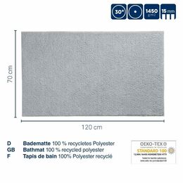 KELA Koupelnová předložka Maja 120x70 cm polyester šedá KL-23549