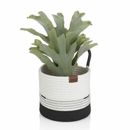 KELA Košík Hedda 20 cm směs bavlna/polyester bílo-černá KL-24455