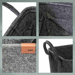 KELA Koš Fay 35x25 cm  filc tmavě šedá KL-24463