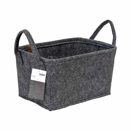 KELA Koš Fay 35x25 cm  filc tmavě šedá KL-24463