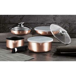 BERLINGERHAUS Sada nádobí s odnímatelnou rukojetí 9 ks Rosegold Metallic Line BH-6147
