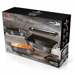 BERLINGERHAUS Plechy a forma na pečení s titanovým povrchem sada 4 ks Carbon PRO Line BH-7622
