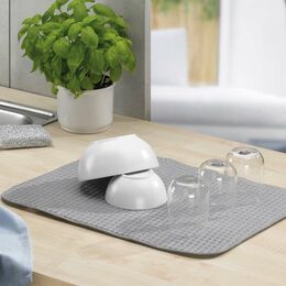 KELA Odkapávací podložka Rapida 100% polyester černá 50,0x38,0cm KL-11727