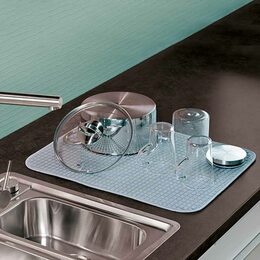 KELA Odkapávací podložka Rapida 100% polyester černá 50,0x38,0cm KL-11727