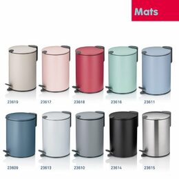 KELA Kosmetický koš nerez MATS 3 l kouřově modrá KL-23609