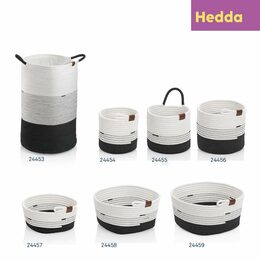 KELA Koš na prádlo Hedda směs bavlna/polyester bílo-černá 57,0 cm  40,0 cm KL-24453