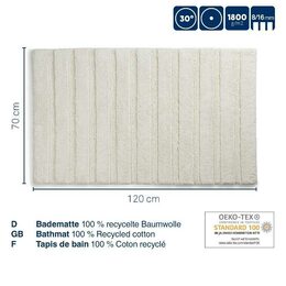 KELA Koupelnová předložka Megan 100% bavlna kouřově modrá 120,0x70,0x1,6cm KL-24703