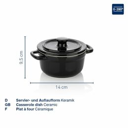 KELA Zapékací miska pekáček s poklicí MALIN 14 x 9,5 cm červená KL-11839