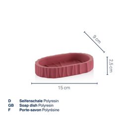 KELA Miska na mýdlo Merida polyresin černá 15,0x9,0x2,5cm KL-23764