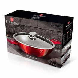 BERLINGERHAUS Pánev Wok s poklicí 30 cm Burgundy Metallic Line BH-7110