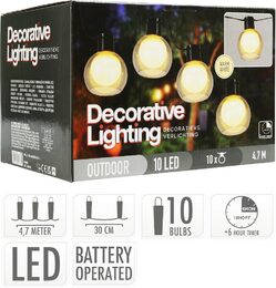 PROGARDEN Světelný řetěz lampiony LED 10 ks 4,7m KO-AF5300160