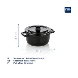 KELA Zapékací miska pekáček s poklicí MALIN 10 x 8 cm šedá KL-15290