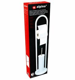 ALPINA Držák na toaletní papír a WC kartáč nerez 80 cm ED-203274